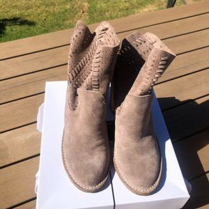 Taupe Suede Booties